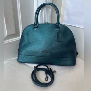 Coach Teal Satchel Bag like new